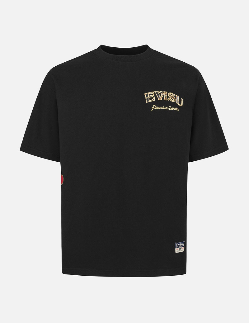 EVISU Brocade logo and Kamon Appliqué Relax Fit T-shirt outlook
