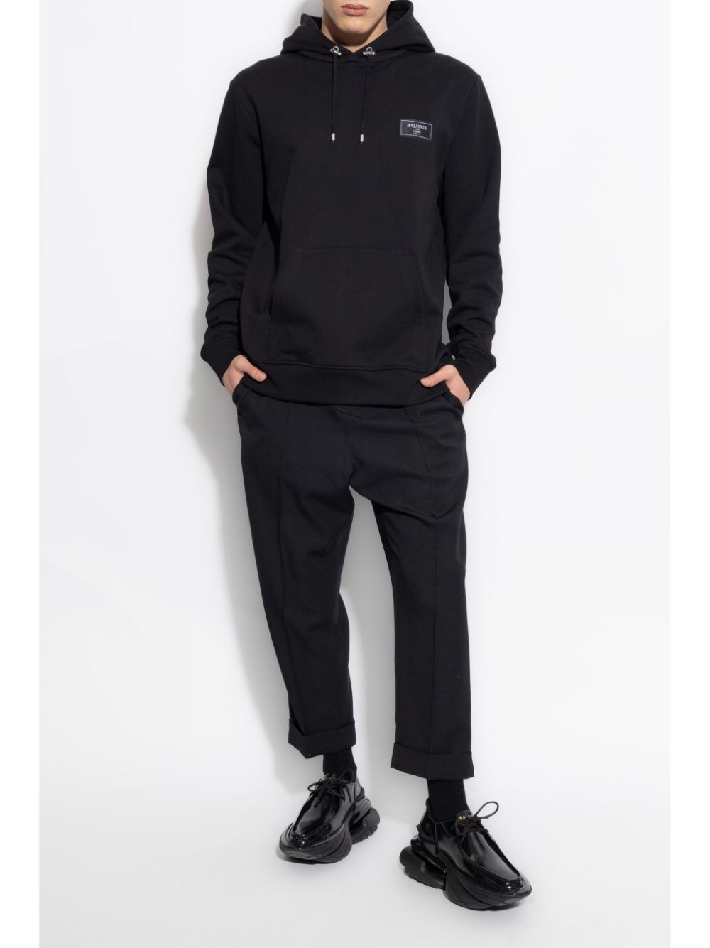 logo-patch hoodie - 2