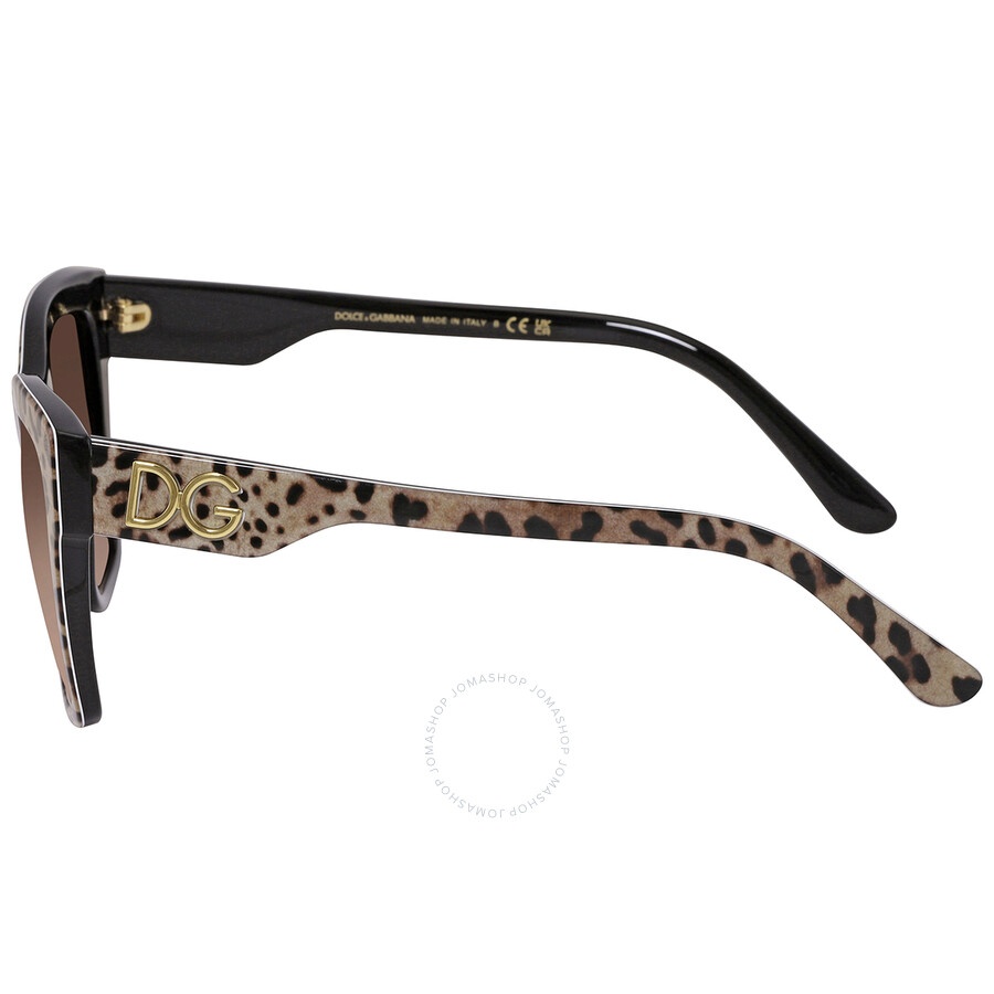Dolce and Gabbana Brown Gradient Square Ladies Sunglasses DG4384 316313 53 - 4
