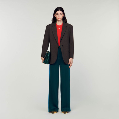 Sandro SUIT JACKET WITH SMALL CHECKS outlook