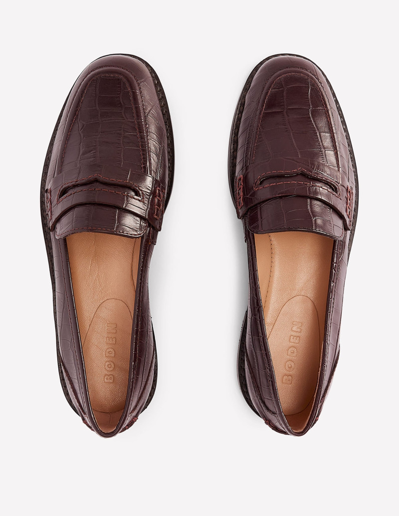 Nya Penny Loafers-Oxblood 7
