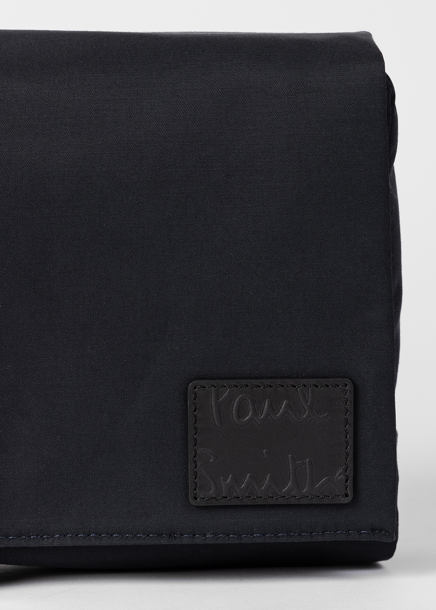 Navy Cotton-Blend Canvas Fold-Out Wash Bag - 6