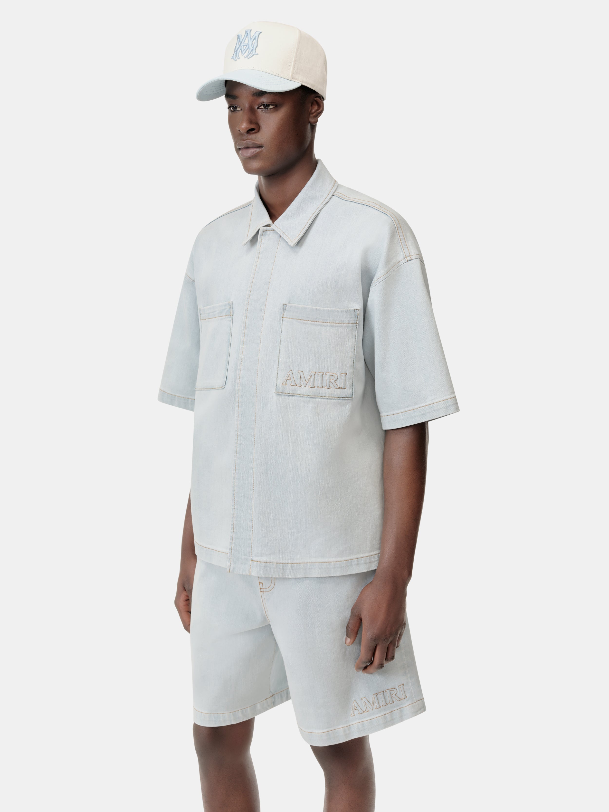 AMIRI 3D SHORT SLEEVE SNAP SHIRT - 5