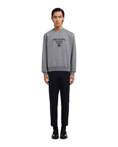 Prada Oversized cotton jersey logo sweatshirt outlook