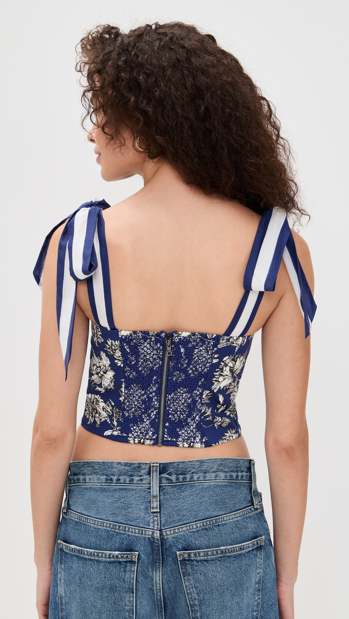 Blanca Scoop Neck Tie Shoulder Top - 2