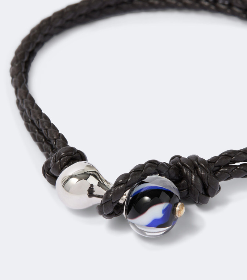Knot sterling silver and leather bracelet 4