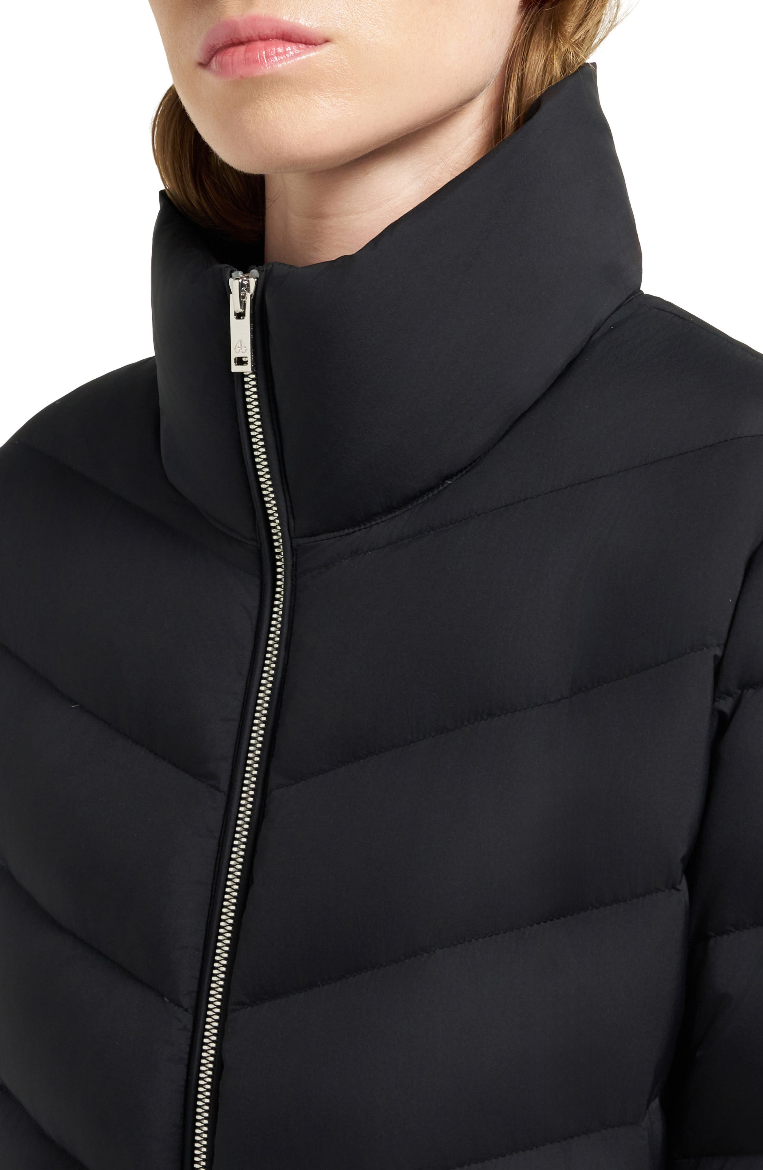 Moose Knuckles Belle Cote Genuine Shearling Collar Water Repellent 800 Fill Power Down Puffer Jacket - 4