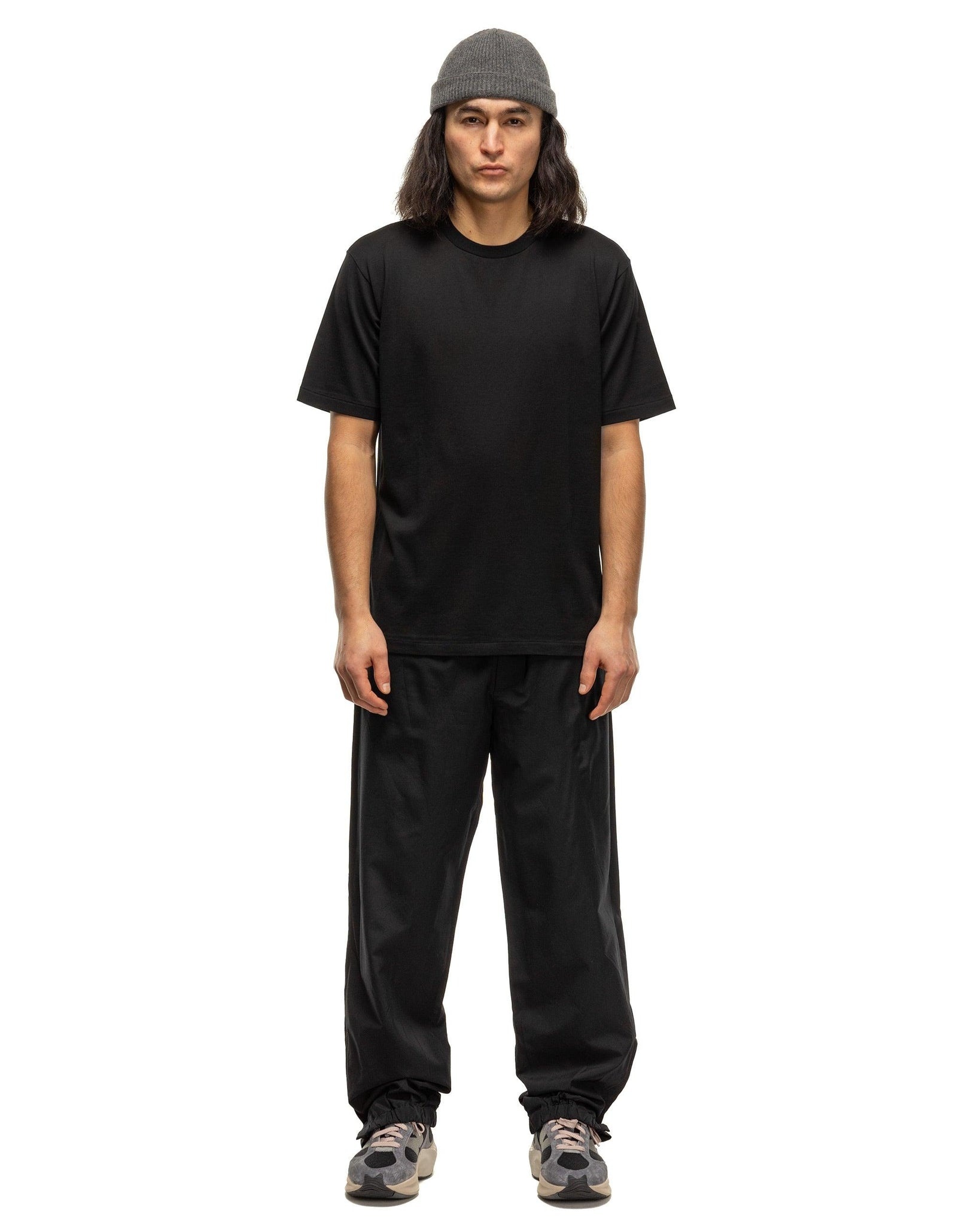 AURALEE Luster Plaiting Tee Black | havenshop | REVERSIBLE