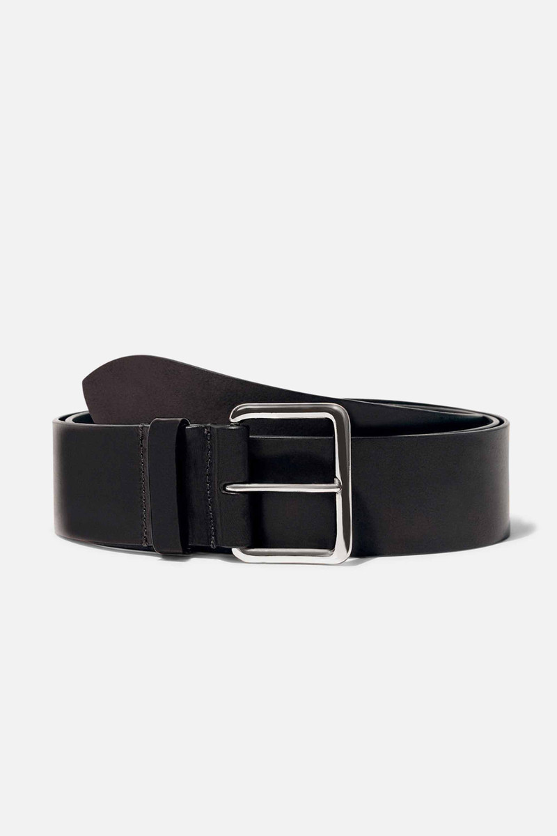 LARGO BELT IN BLACK WITH SILVER BUCKLE — EXCLUSIVE 1