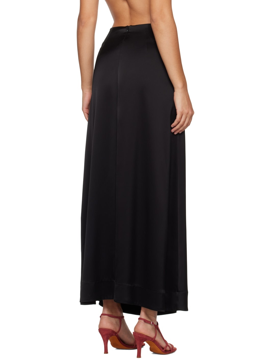 Black Mono Maxi Skirt - 3