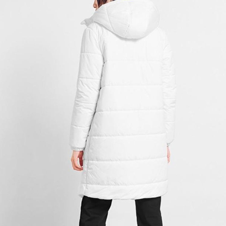 (WMNS) Vans Long hooded Puffer Jacket 'White' VN0A4BFTWHT - 3