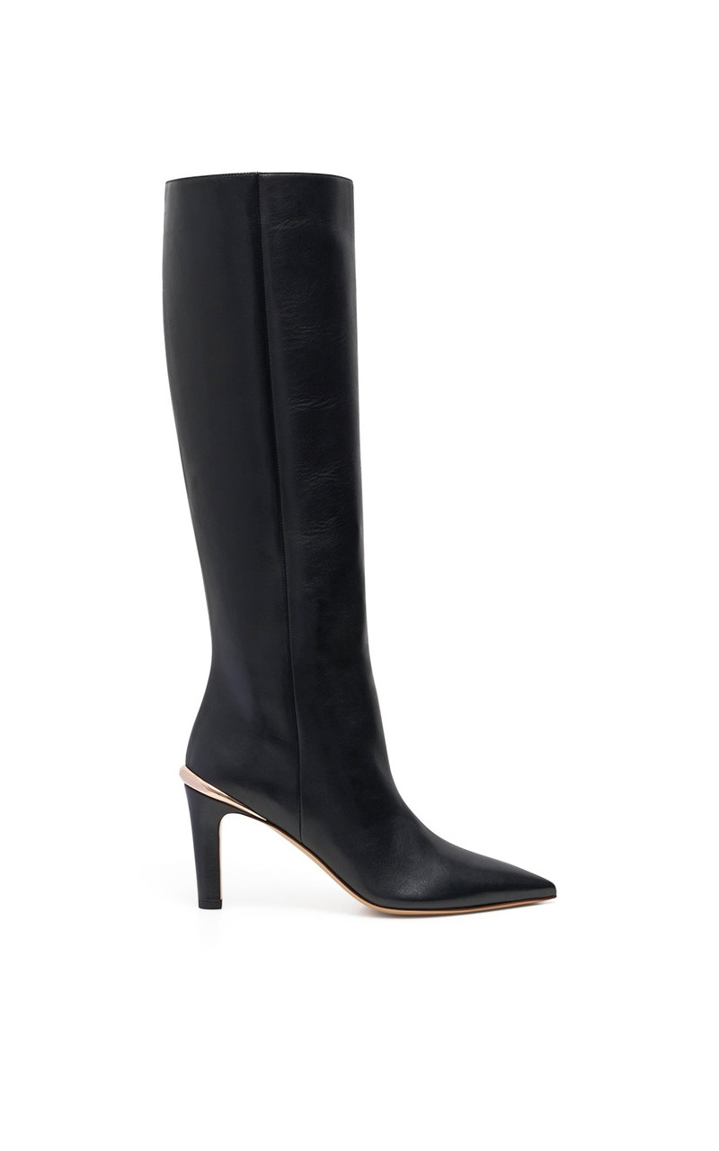 Aura Tall Boot in Black Leather 1