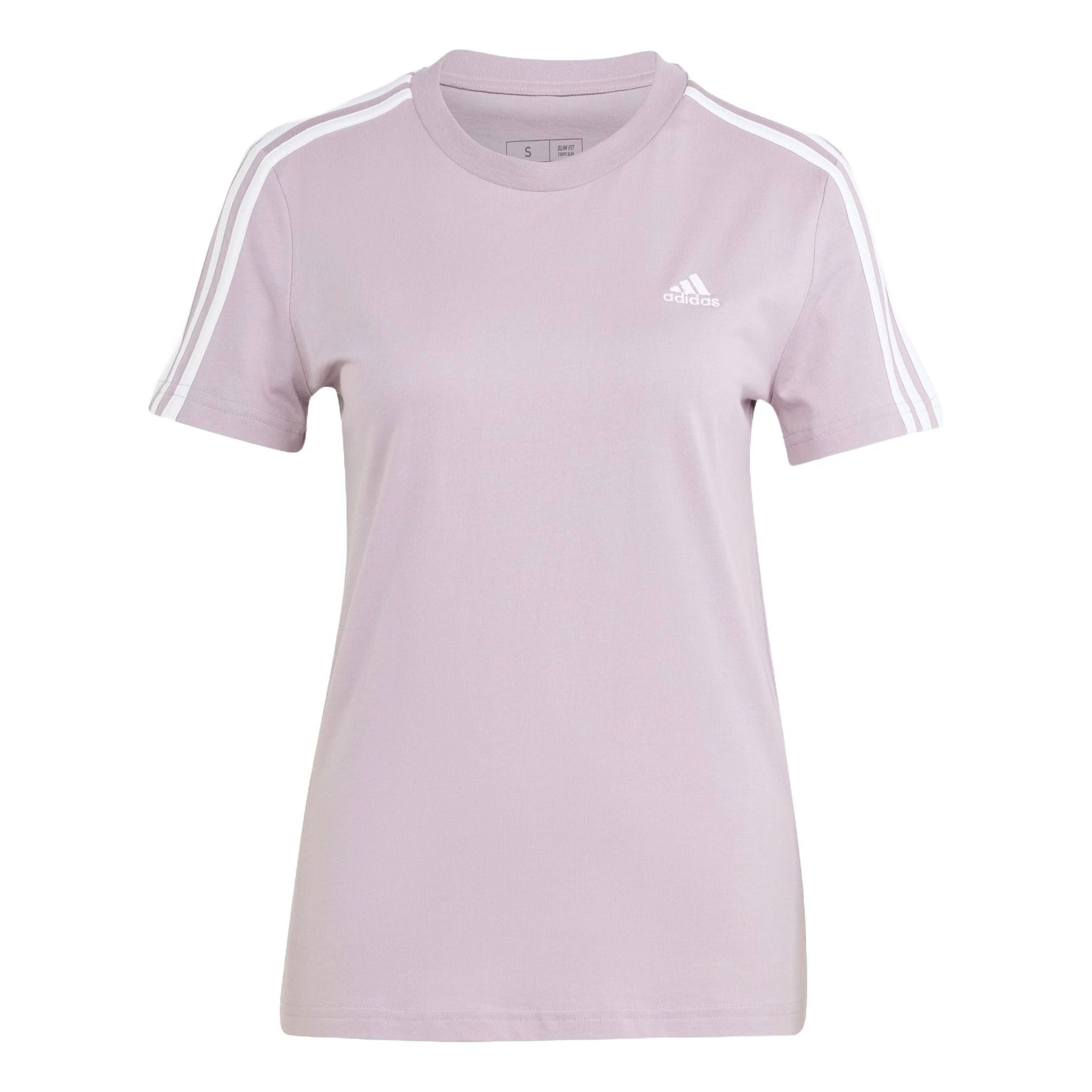 (WMNS) adidas Essentials Slim 3-Stripes T-shirt Asia Sizing 'Light Purple' IS1550 - 1