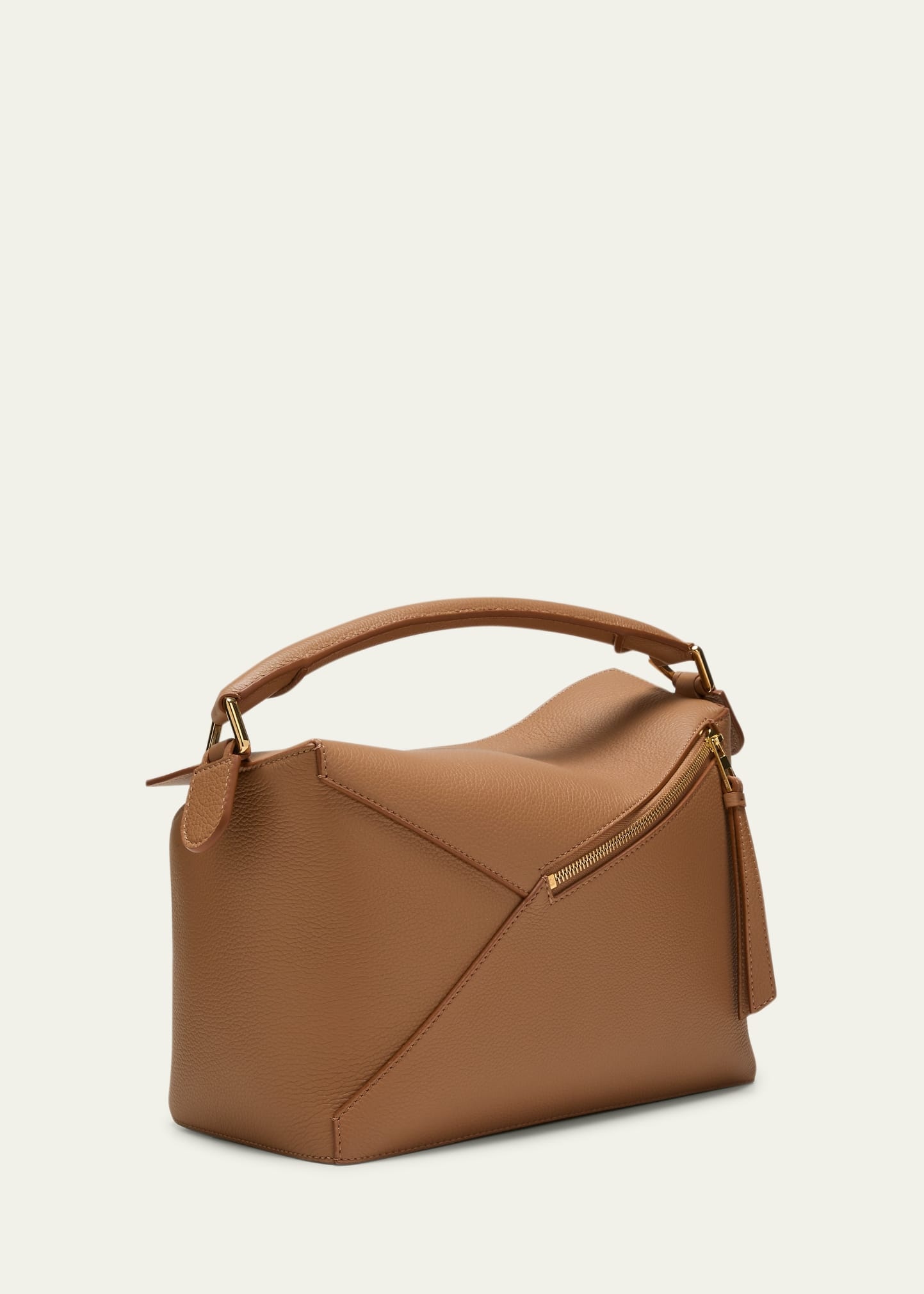 Puzzle Edge Leather Top-Handle Bag - 3
