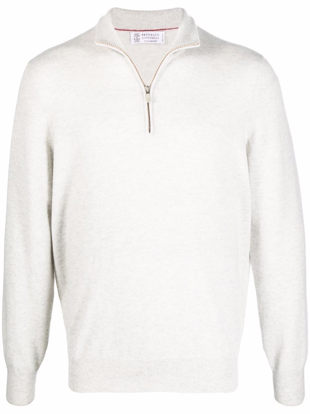 zip-up cashmere jumper - 1