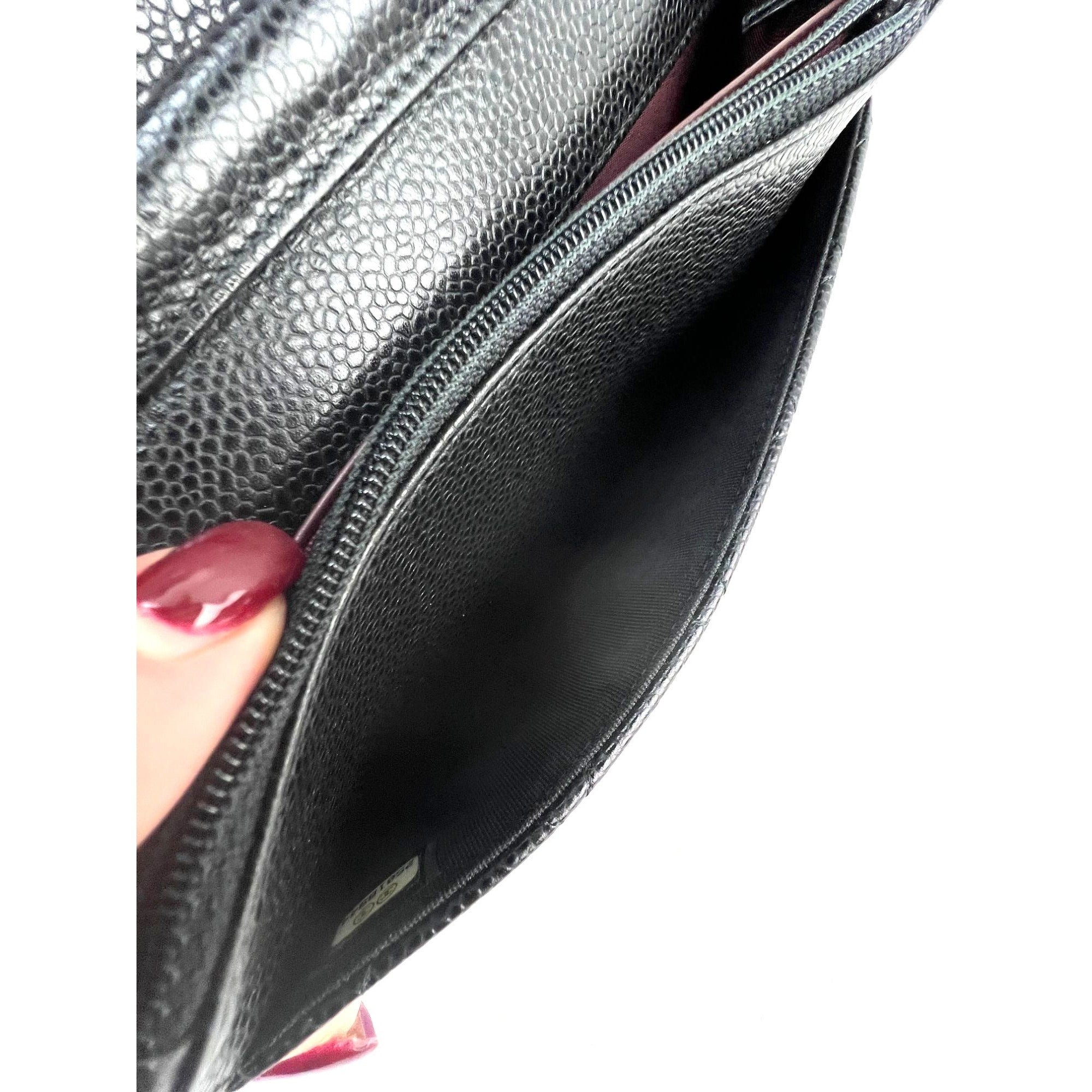 Chanel Quilted Caviar Calfskin Wallet on a Chain Clutch - 8