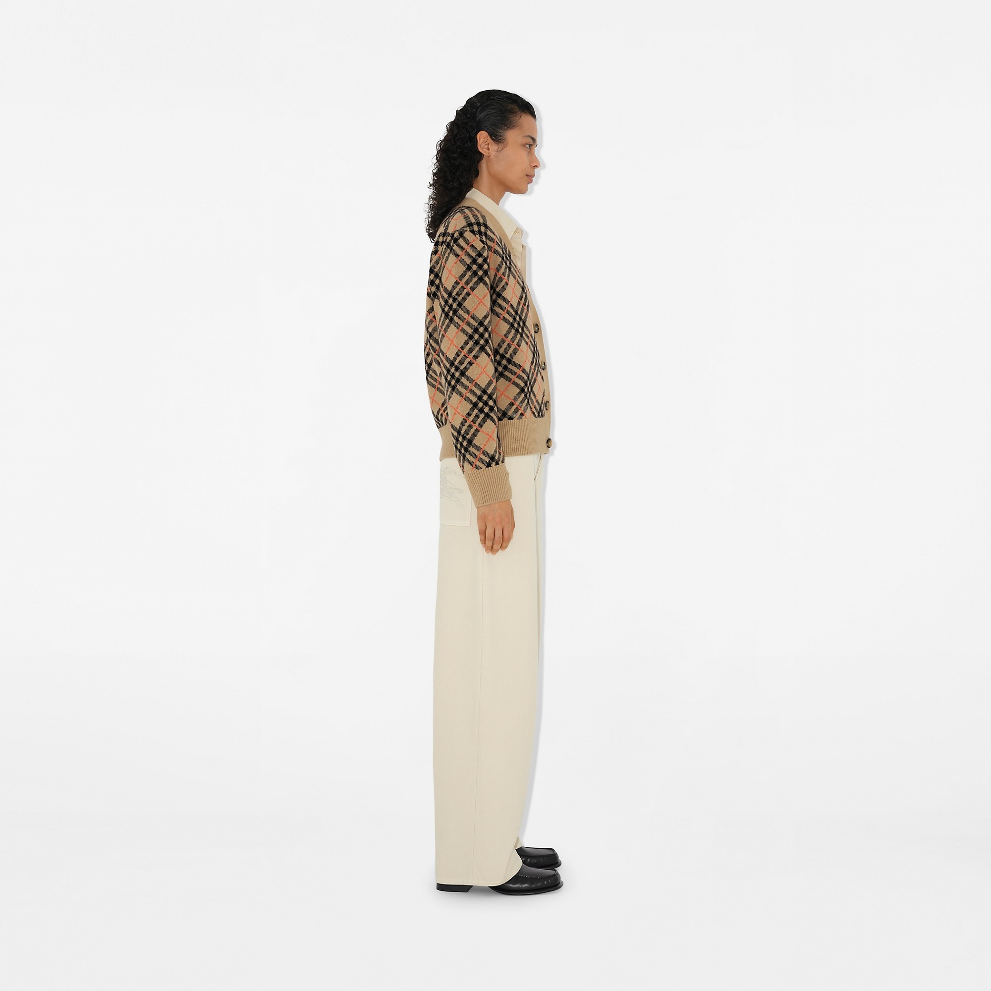 Check Cashmere Cardigan - 3