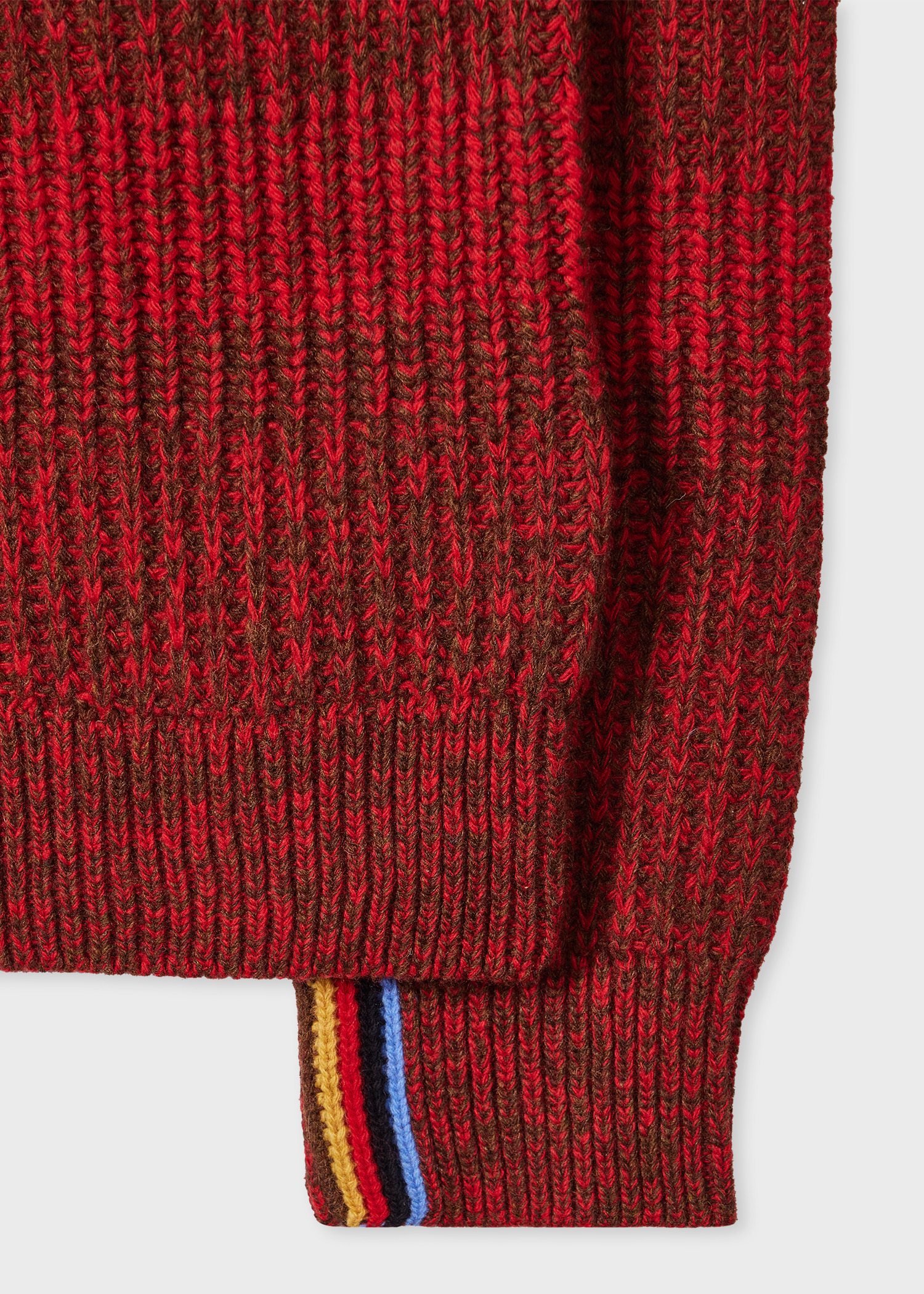 Paul Smith loves Barbour - Rosette Red Saddle Crew Neck Sweater - 2