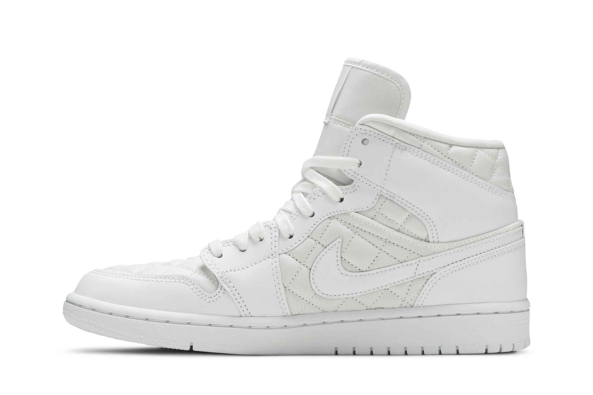 Wmns Air Jordan 1 Mid SE 'White Quilted' - 3