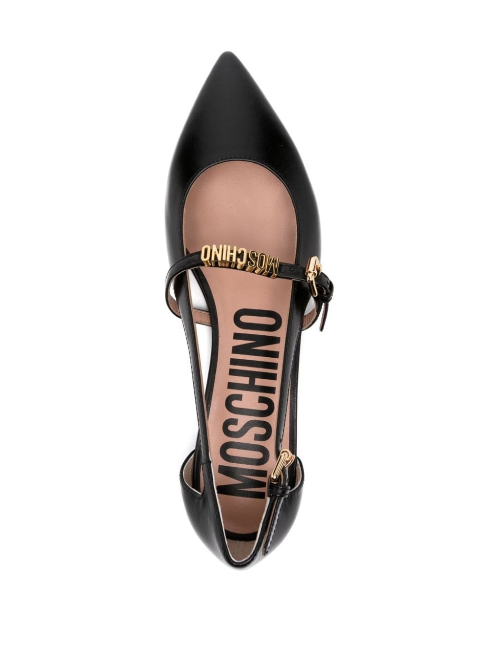 logo-lettering ballet flats - 4