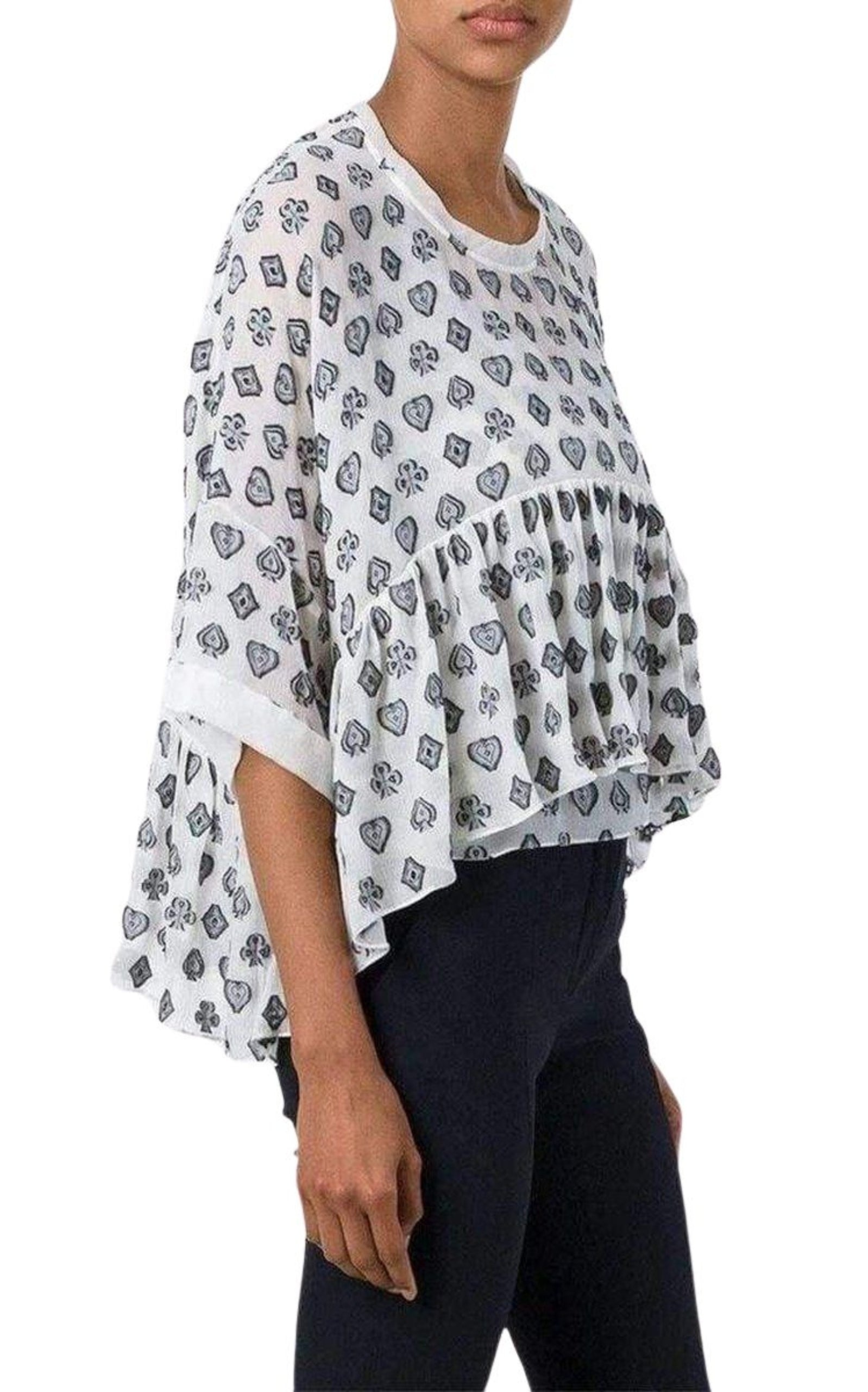 Fil Coupé Two Overlapping Silk Tops - 2