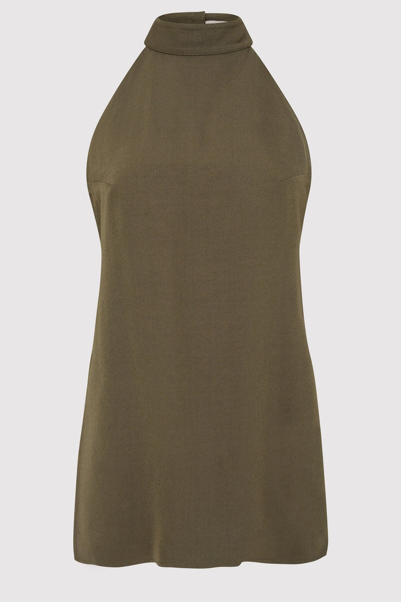 High Neck Tunic - Olivine 1