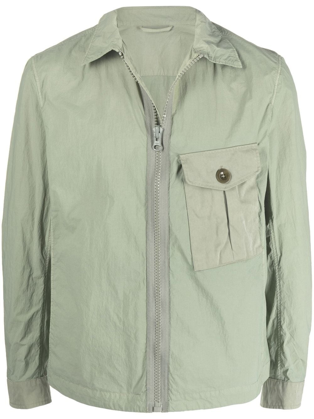 flap-pocket zip-up lightweight jacket - 1