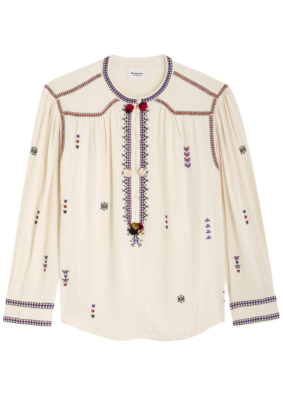 Isabel Marant étoile Pelson Embroidered Woven Blouse - 1