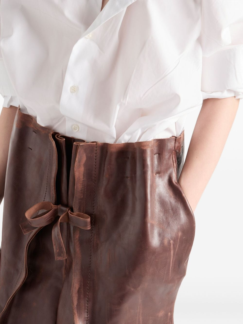 poplin button-fastening shirt - 5