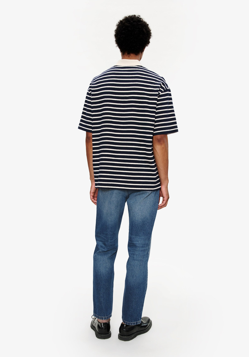 STRIPED POLO SHIRT WITH CONTRASTING COLLAR 3