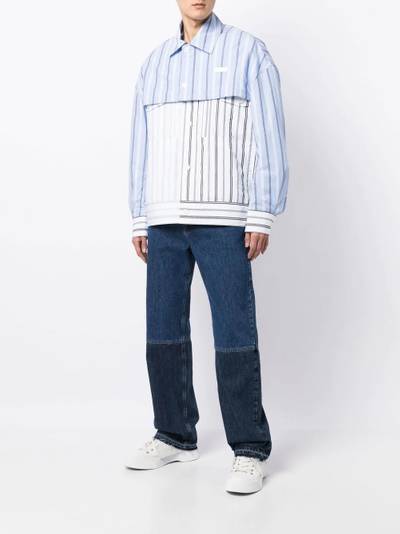 FENG CHEN WANG layered striped jacket outlook