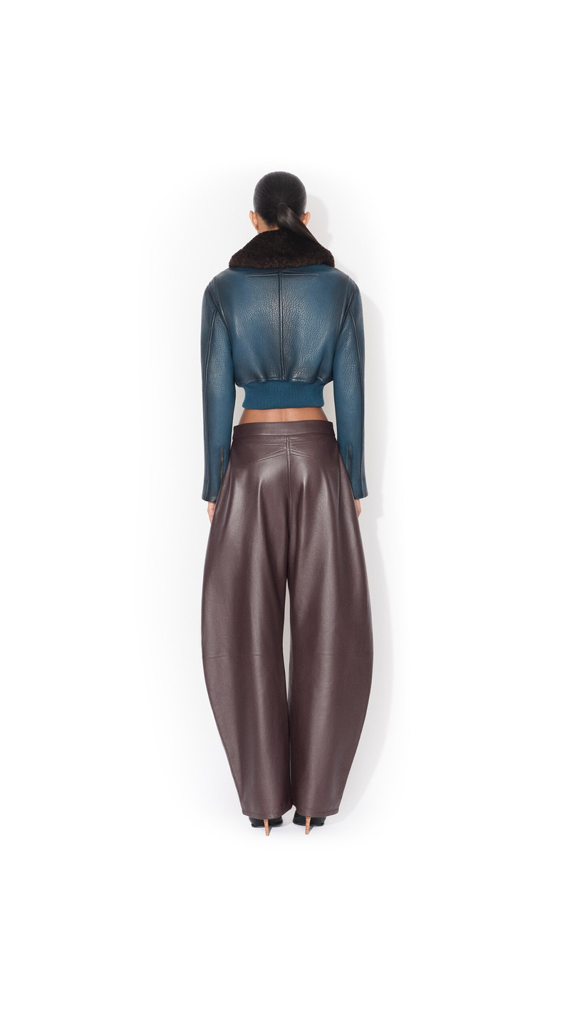 Alaïa LOW ROUND LEATHER PANTS outlook
