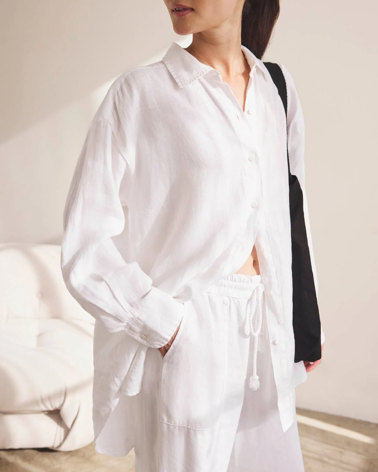 Stella Linen Button Down - 1