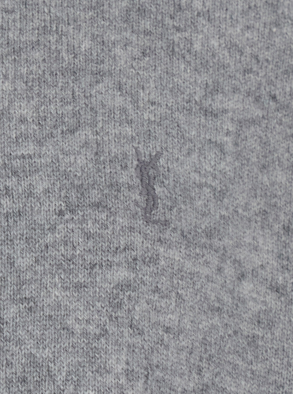 Saint Laurent Men Grey Crewneck Sweater With Cassandre In Cashmere Man - 3