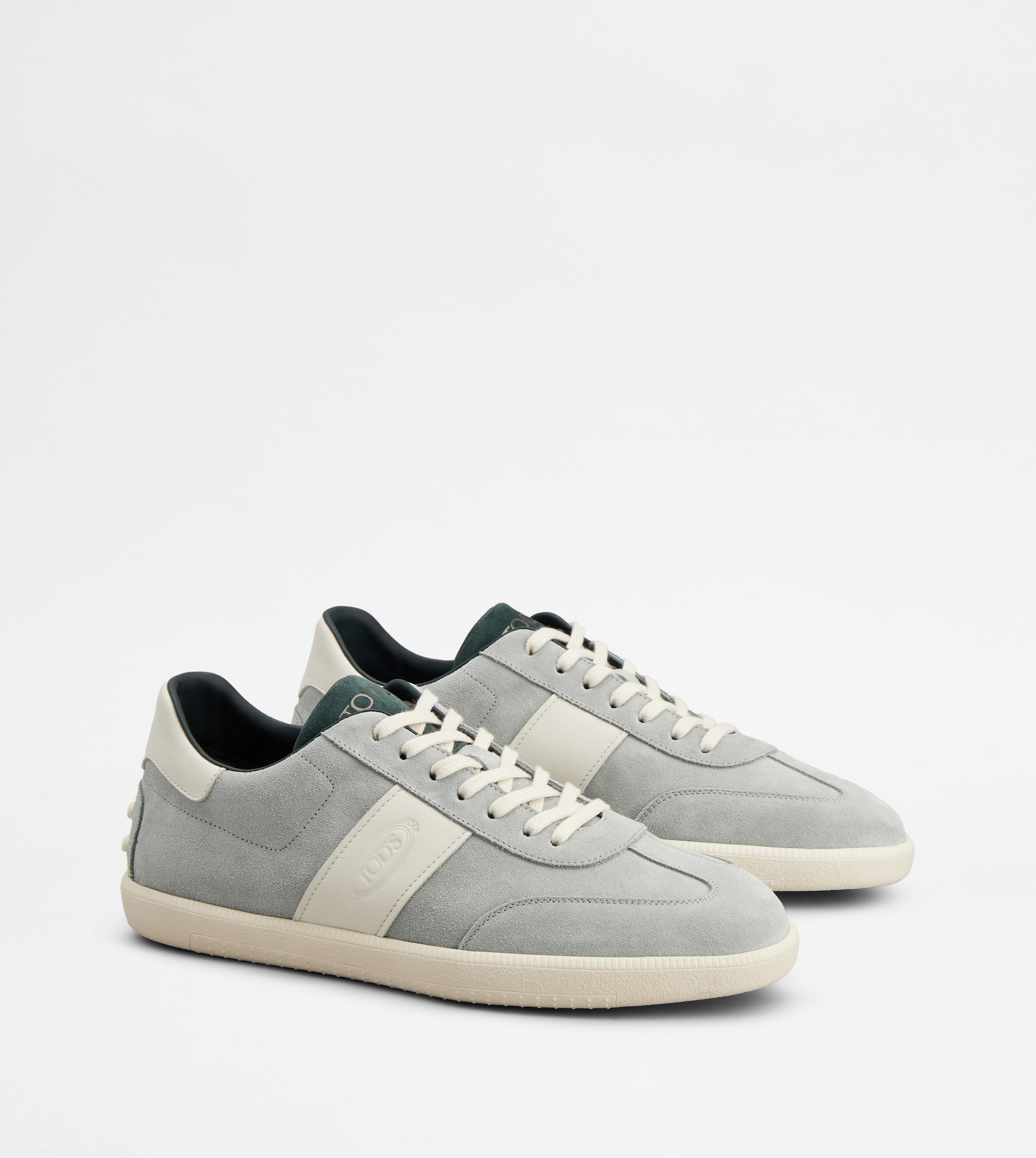 TOD'S TABS SNEAKERS IN SUEDE - LIGHT BLUE, WHITE, GREEN - 2