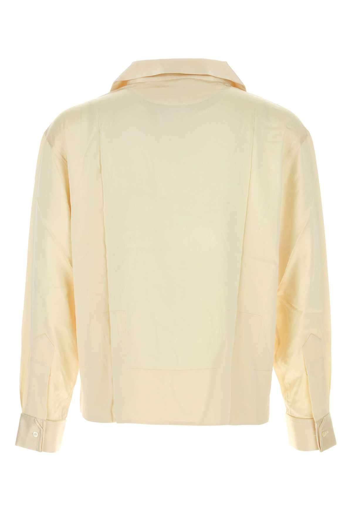 Bode Men Cream Satin Maze Blouse - 2