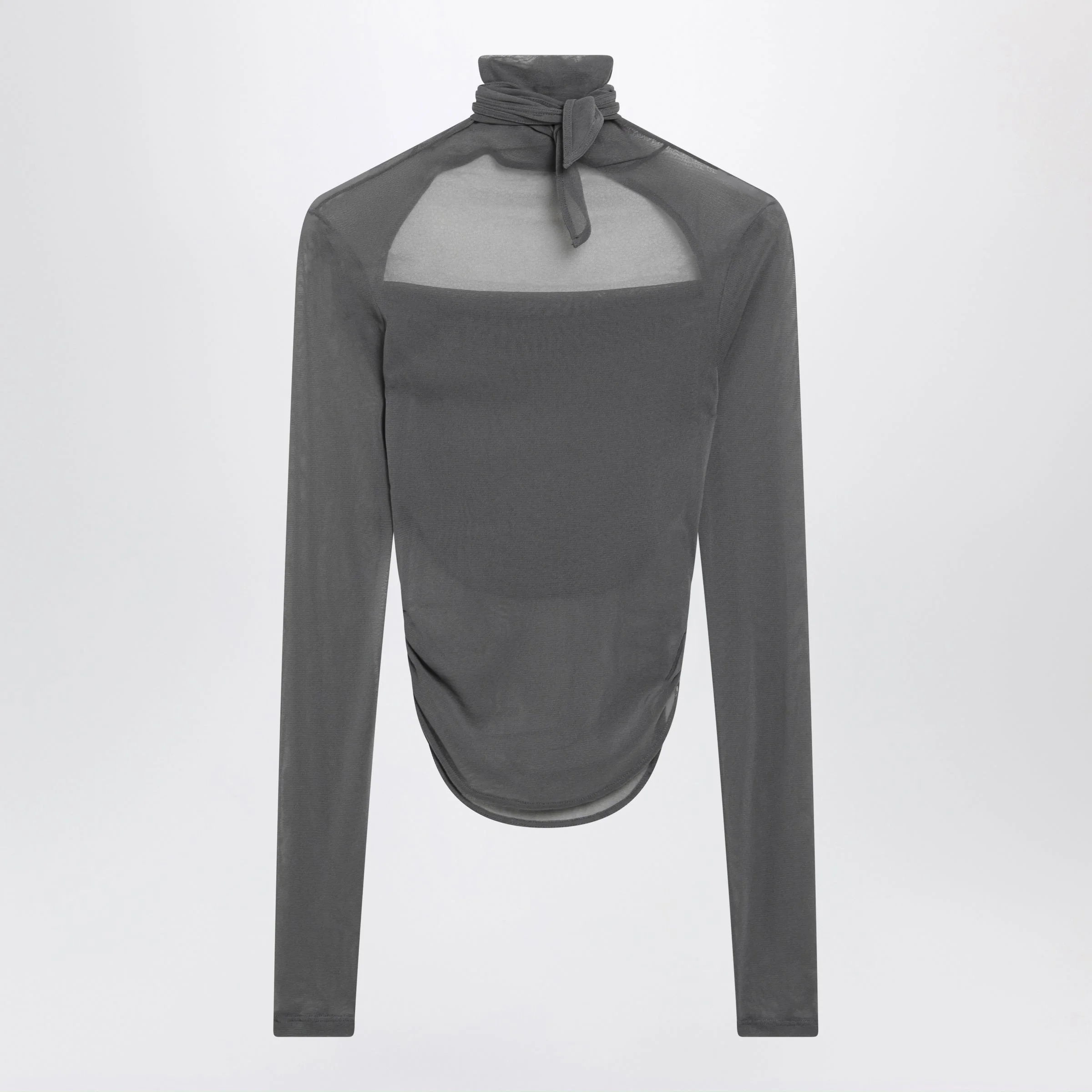 Lemaire Ballerina Top With Scarf In Grey Jersey Women - 1