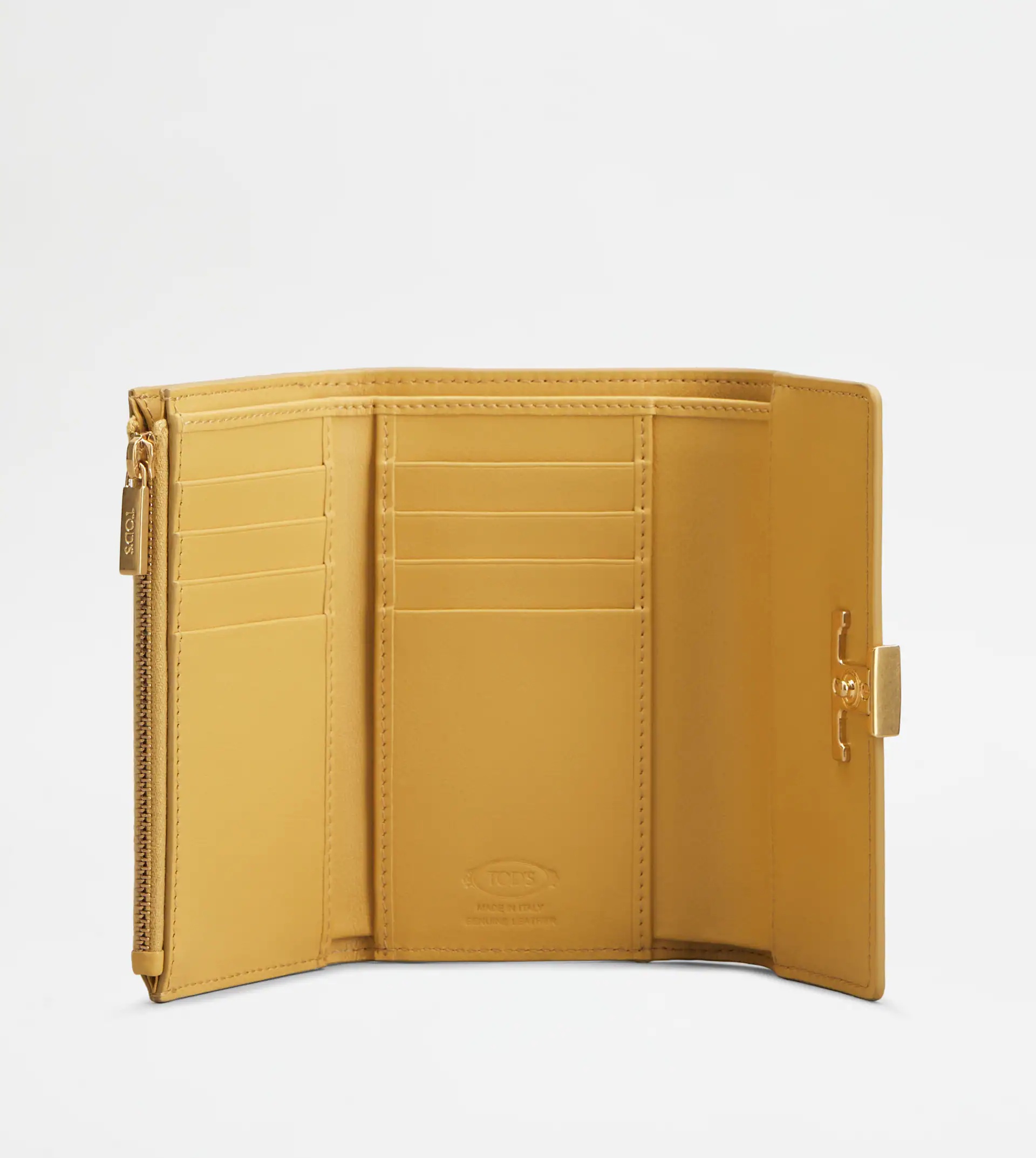 TIMELESS WALLET IN LEATHER - YELLOW - 2