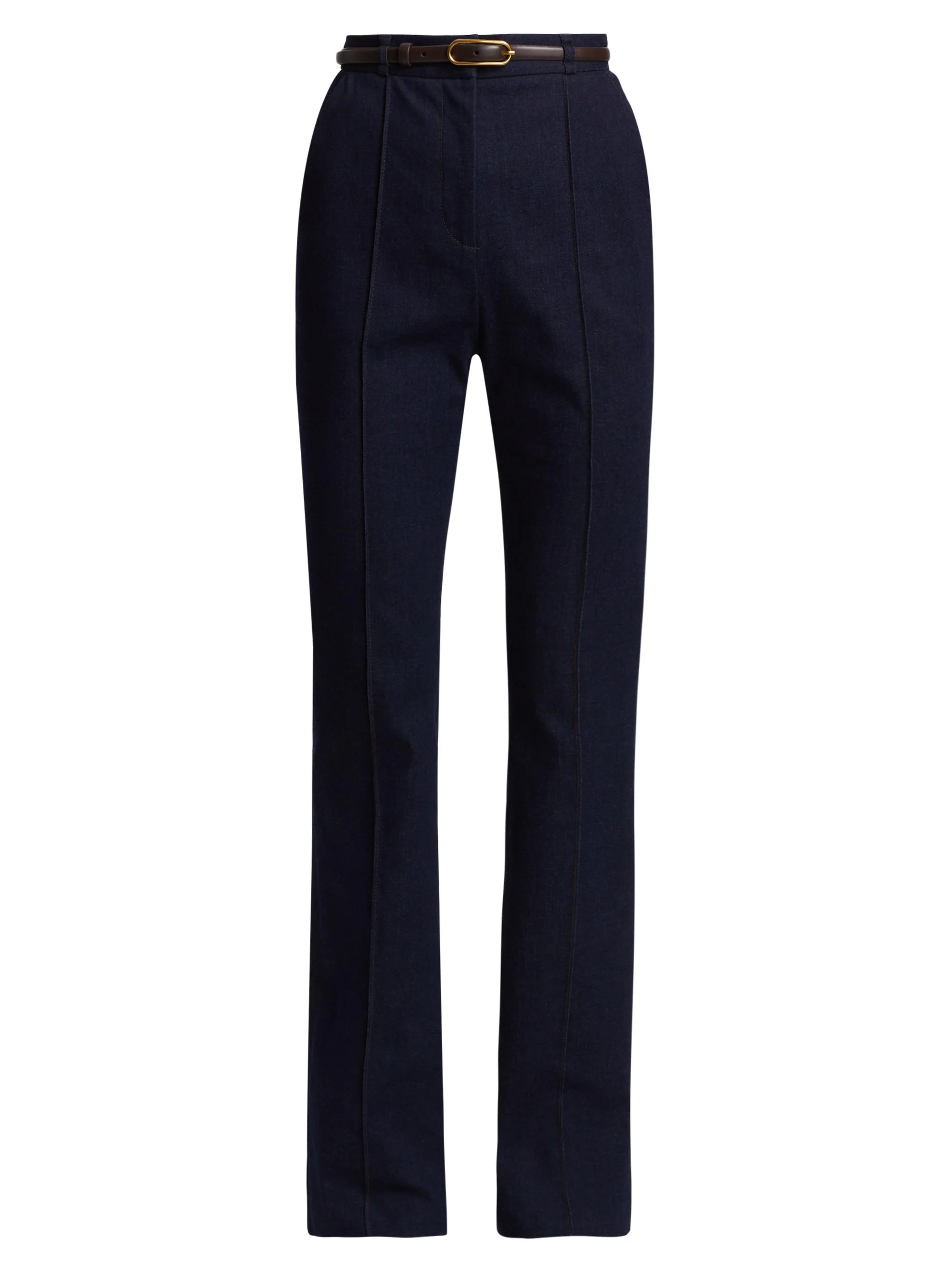 Women's Gracie Stretch-Denim Belted Pants - Midnight Wash - 1