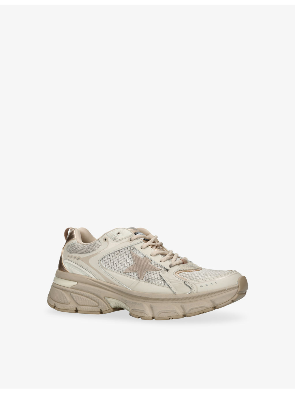 Men’s Lightstar Leather and Mesh Low-Top Trainers - 3