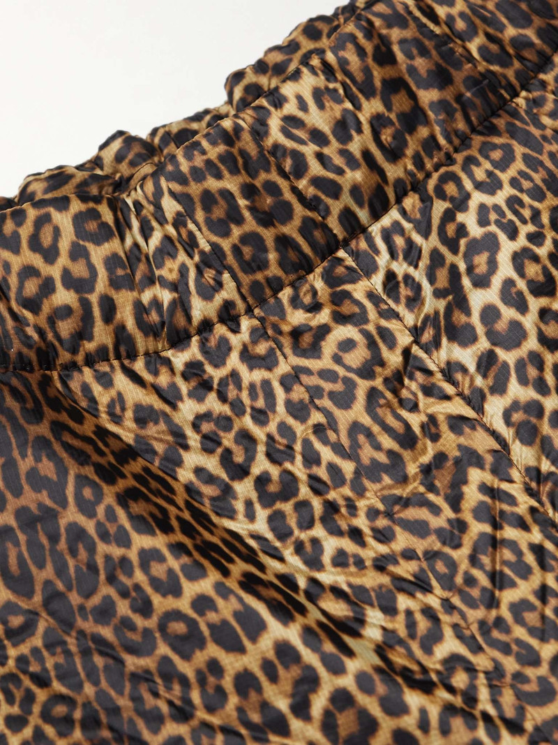 Wide-Leg Leopard-Print Shell Shorts 3