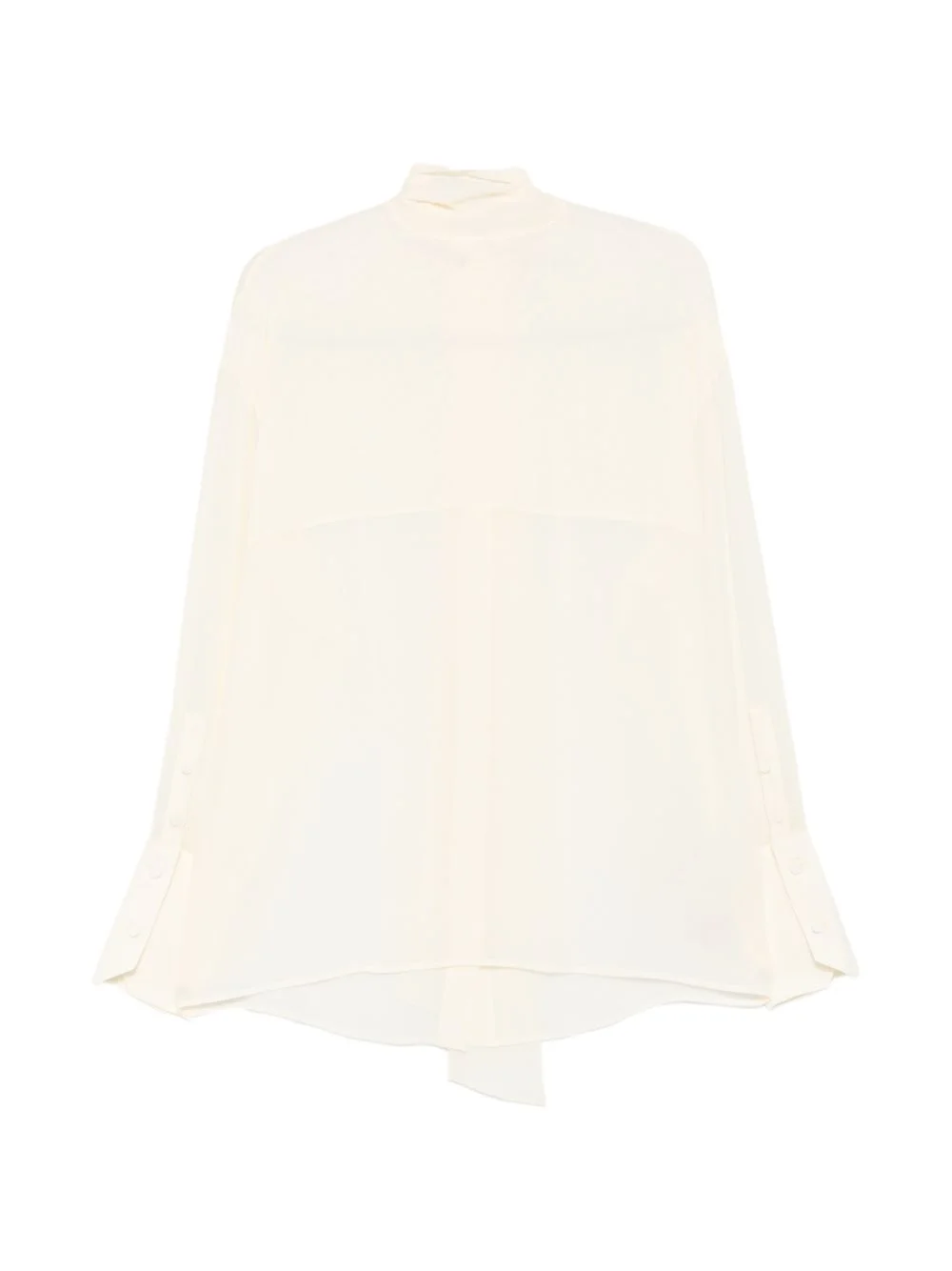 Elide tie-neck button-cuff blouse - 1