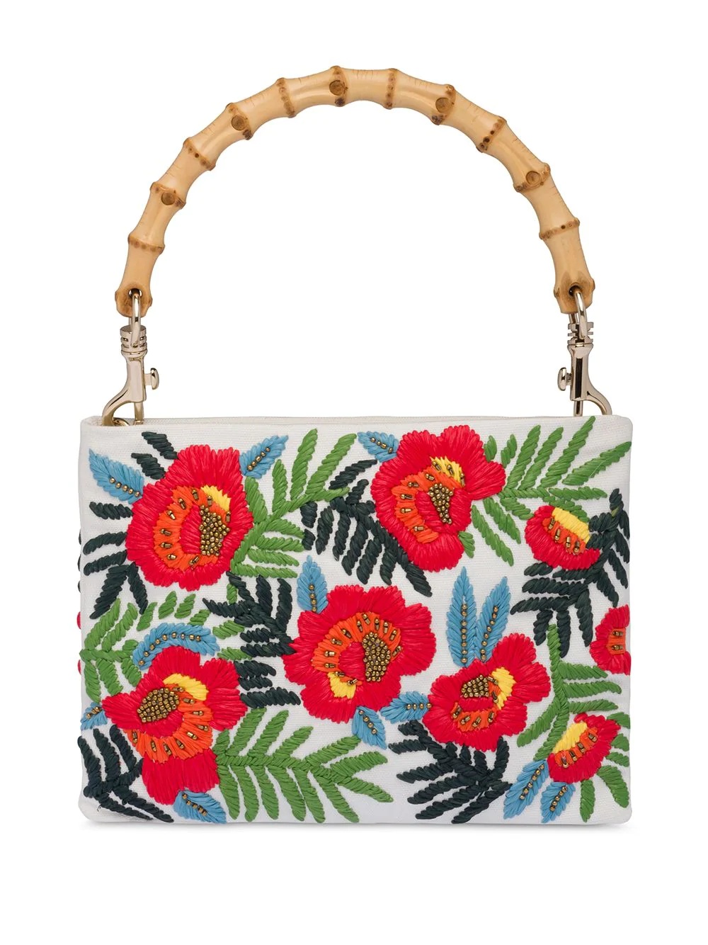 embroidered floral handbag - 3