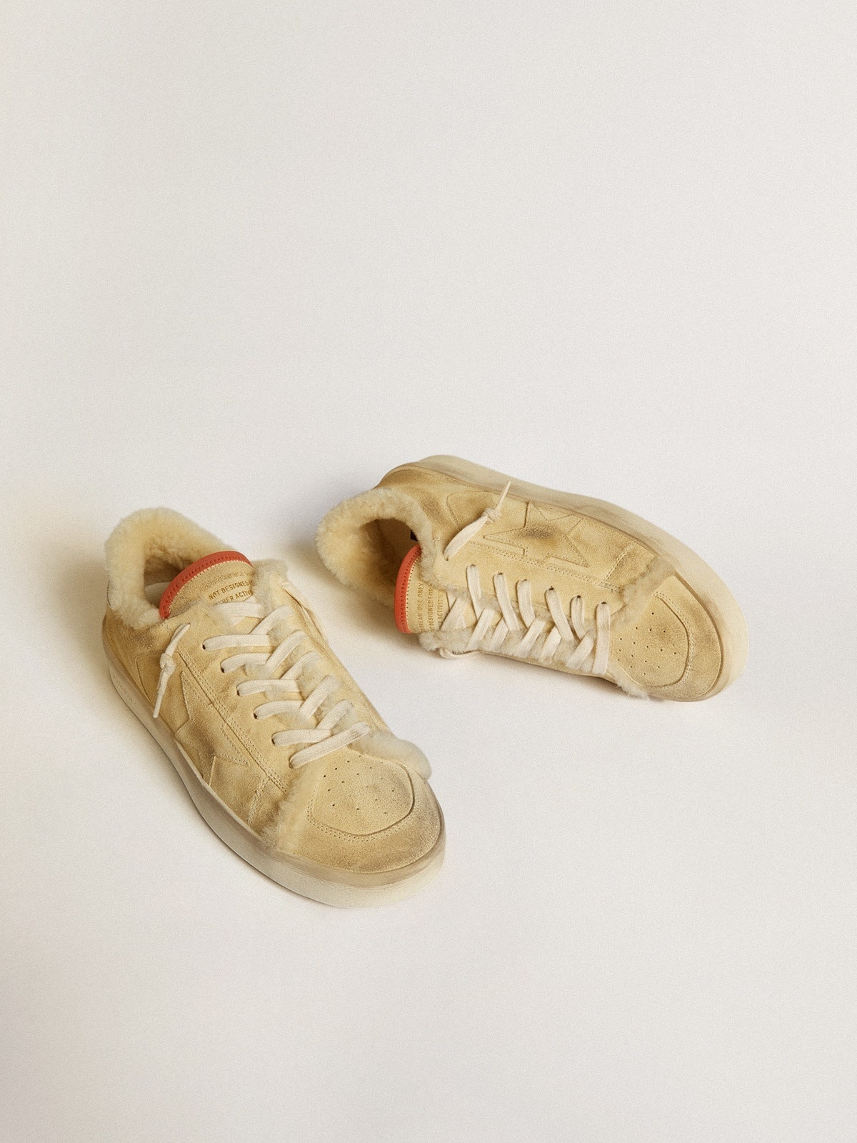 Stardan in beige suede with leather heel tab and shearling lining - 2