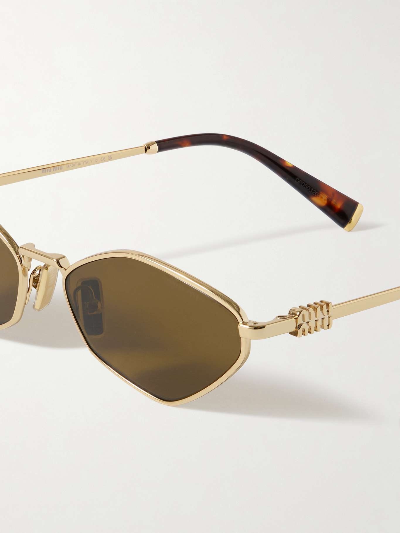 Hexagon-frame gold-tone sunglasses Gold - 4