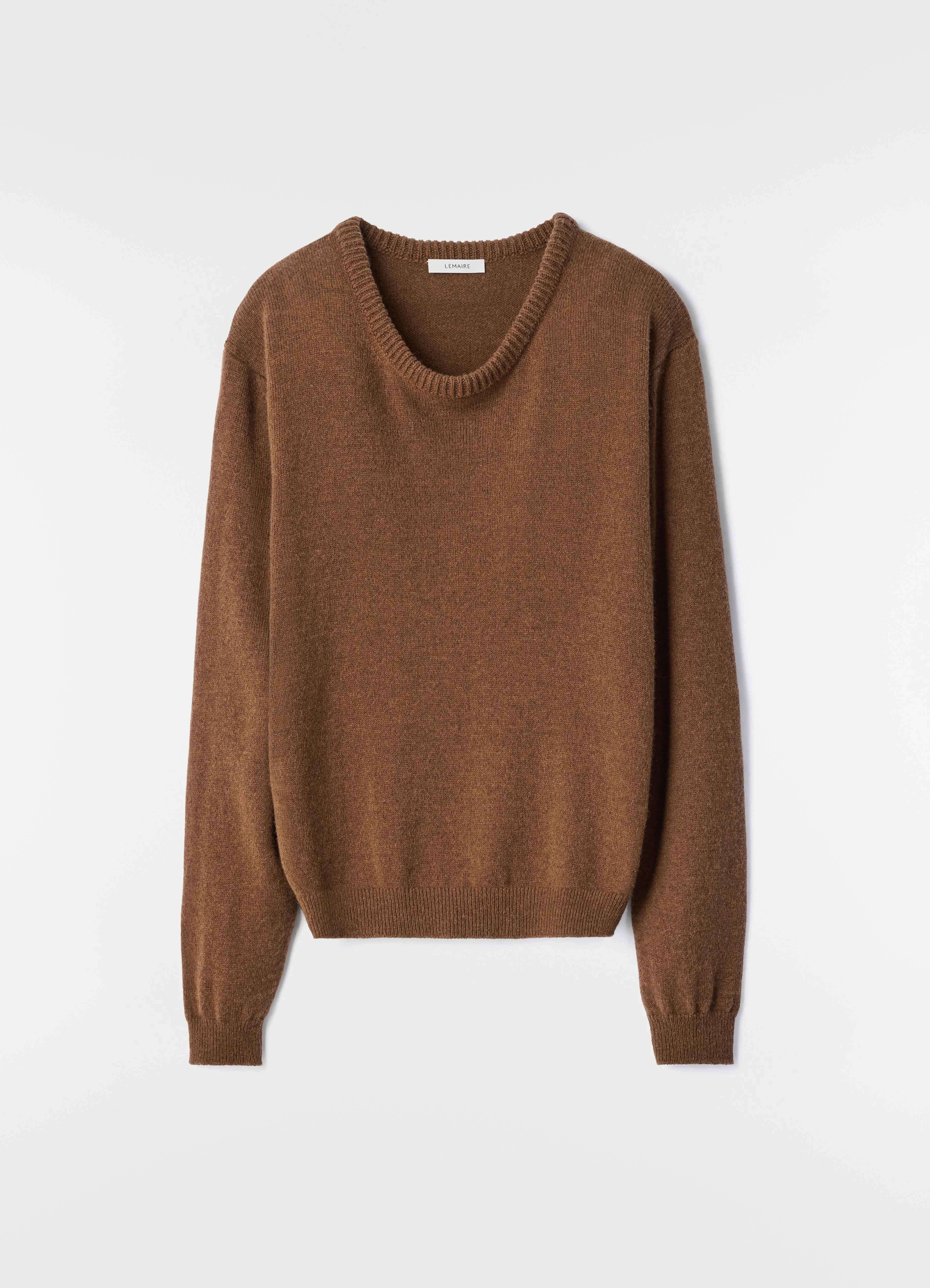 CREW-NECK SWEATER IN ALPACA WOOL BLEND - 1