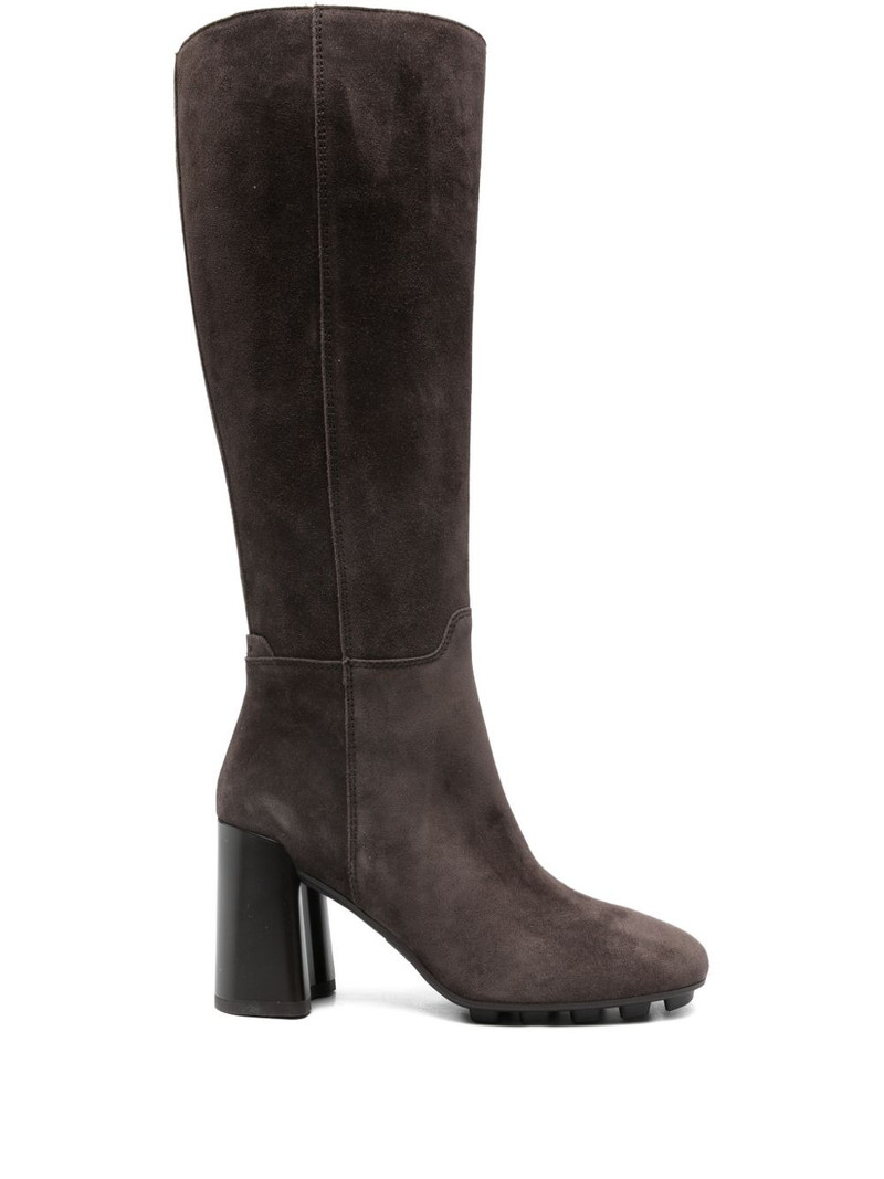 90mm suede block-heel knee-high boots 1