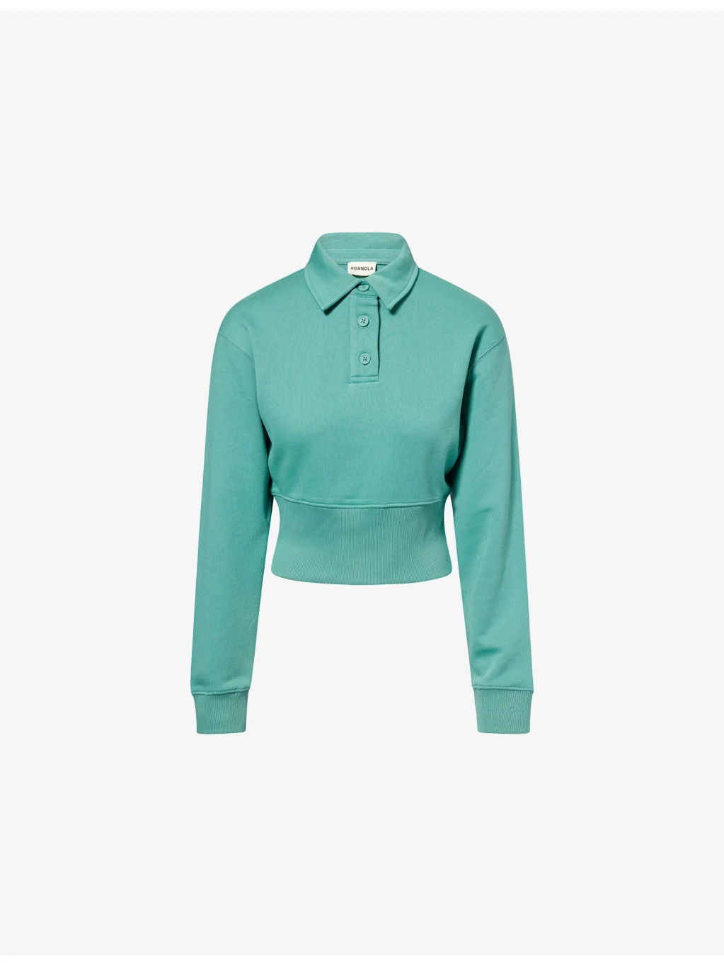 Cinched-Waist Cotton-Jersey Polo Top - 1