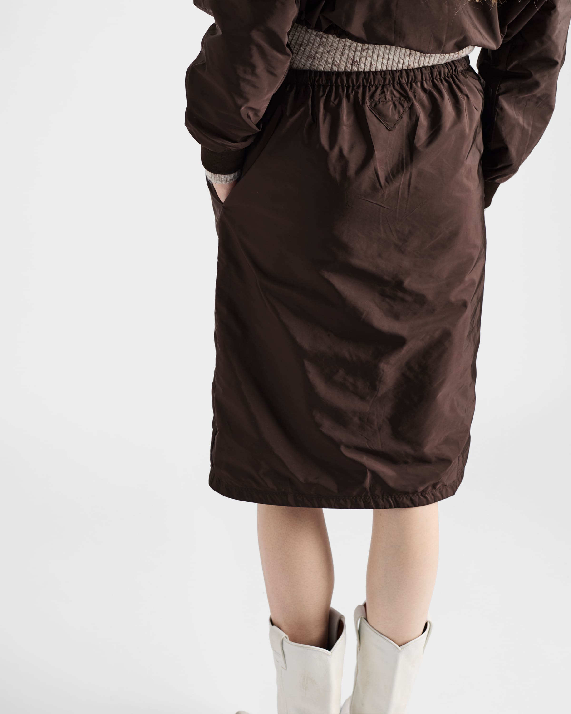 Reversible cotton jersey and Re-Nylon skirt - 6