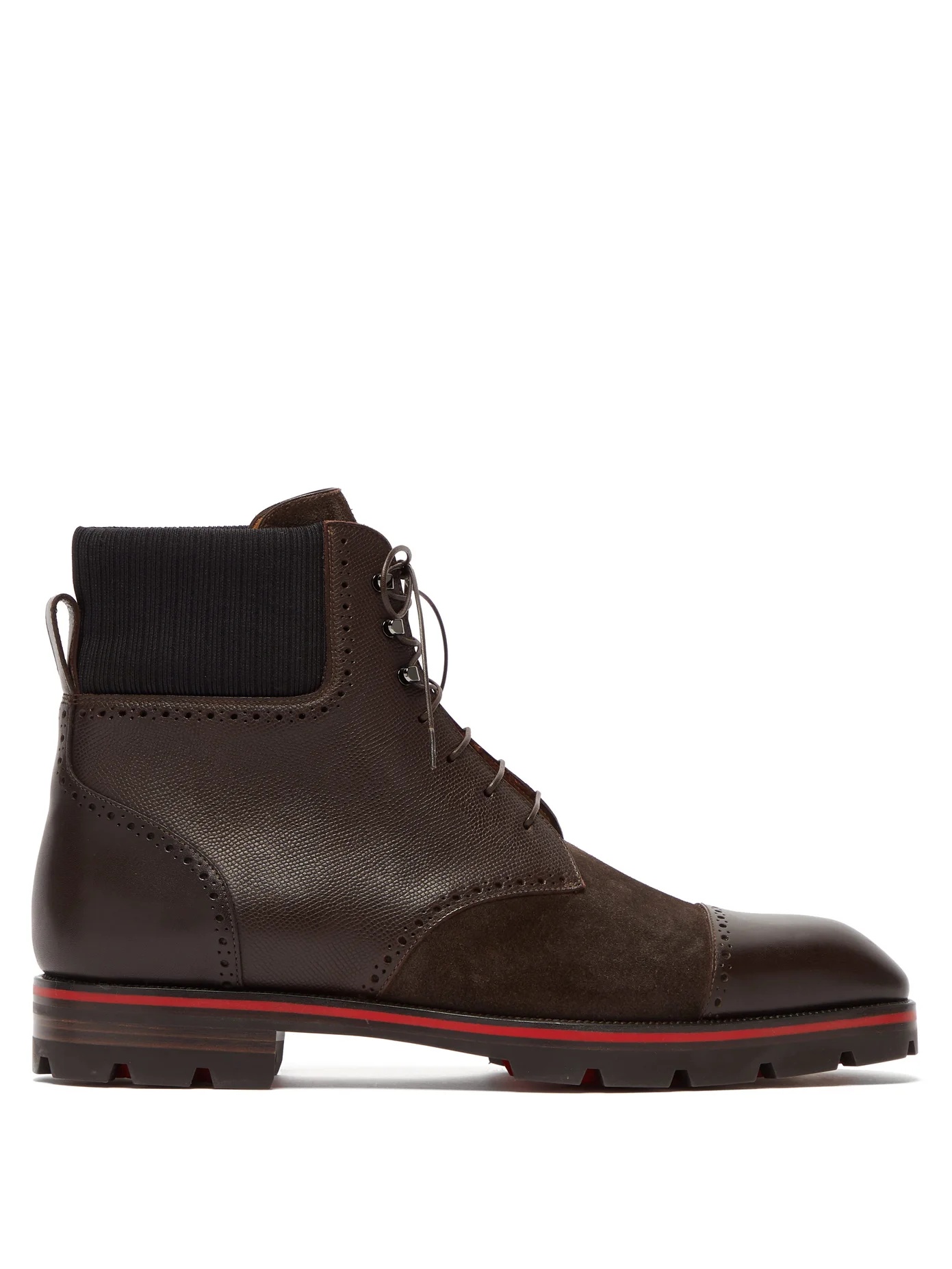 Citycroc leather and suede lace-up boots - 1